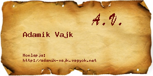 Adamik Vajk névjegykártya